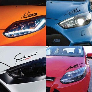 Decal dán xe chữ ký sports mint innova, limited, bmw dán đầu xe nhiều mẫu, tem chữ ký nhiều mẫu độc đáo giá rẻ BH 24T