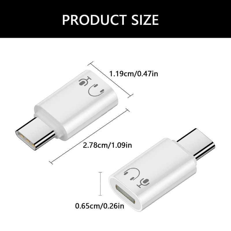USB C Audios Adapters for Phone 15/16 for Fast Data Transfer Music