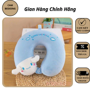 Gối tựa cổ chữ U đi du lịch ngủ trưa chống đau mỏi vai gáy mỏi cổ Gối kê cổ chữ U cao su gối tựa cổ