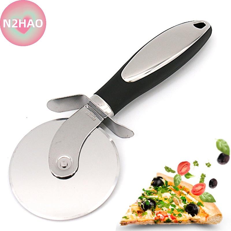 Bánh xe cắt bánh pizza N2HAO bằng thép không gỉ, dễ cắt và làm sạch cho pizza, bánh, vỏ bánh
