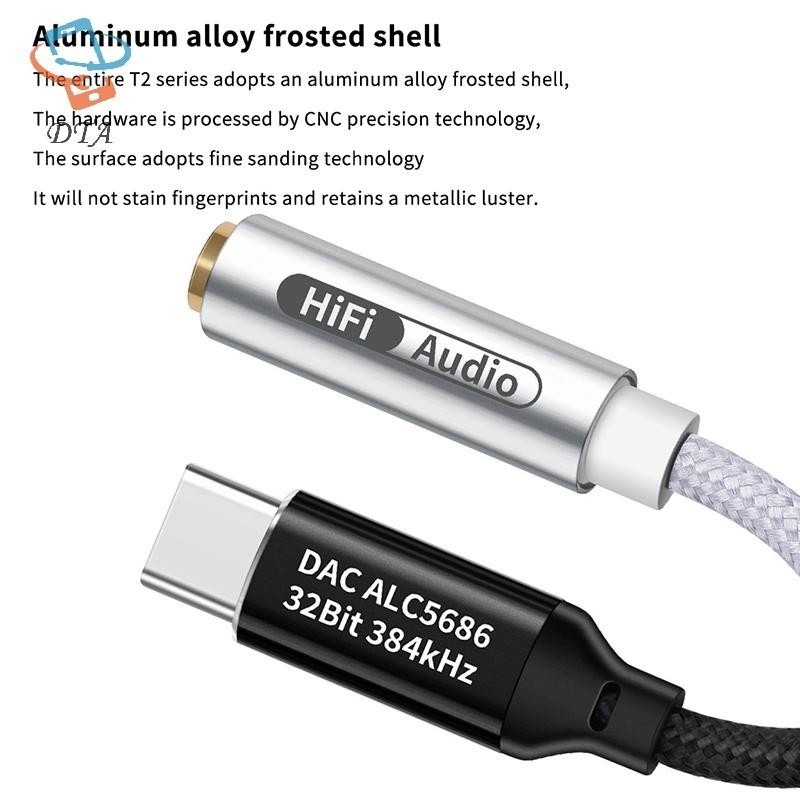 [DTA] Bộ khuếch đại tai nghe HiFi DAC Type C sang 3,5mm CX31993 Chip USB C Bộ giải mã âm thanh Bộ chuyển đổi AMP Bộ khuếch đại DAC cho 16 / Android VN