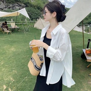 Áo sơ mi trắng nữ mùa hè mỏng chống nắng