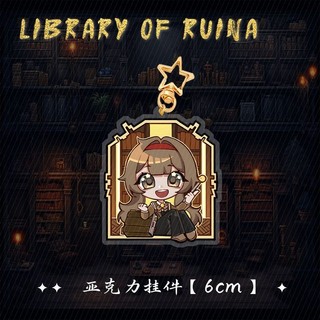 Thư Viện Ruina Roland Hokma Anime Móc Khóa Limbus Công Ty Nam Móc Chìa Khóa Cho Nữ Thời Trang Hình Acrylic Móc Khóa Mặt Dây Chuyền Quà Tặng