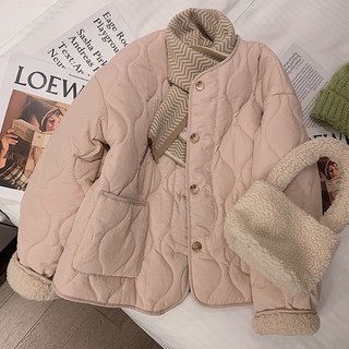 M-6XL Size Lớn Áo Khoác Đệm Nữ Cừu Len Áo Khoác Mùa Đông Phiên Bản Hàn Quốc Màu Hồng Đen Dày Cổ Tròn Áo Khoác Đệm Nữ Áo Khoác Đệm Chuyến Đi Phù Hợp Với Áo Khoác Đệm Nhẹ Áo Khoác Kích Thước Lớn Pie Dịch Vụ Khách Hàng