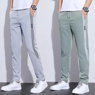 Quần nam Gksss thời trang và phổ biến dáng rộng giản dị phong cách Hàn Quốc mỏng mùa hè quần thể thao lụa băng khô nhanh