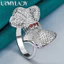 URMYLADY Bạc 925 Nơ 7-10 # Nhẫn Nữ Tiệc Cưới Thời Trang Quyến Rũ Trang Sức