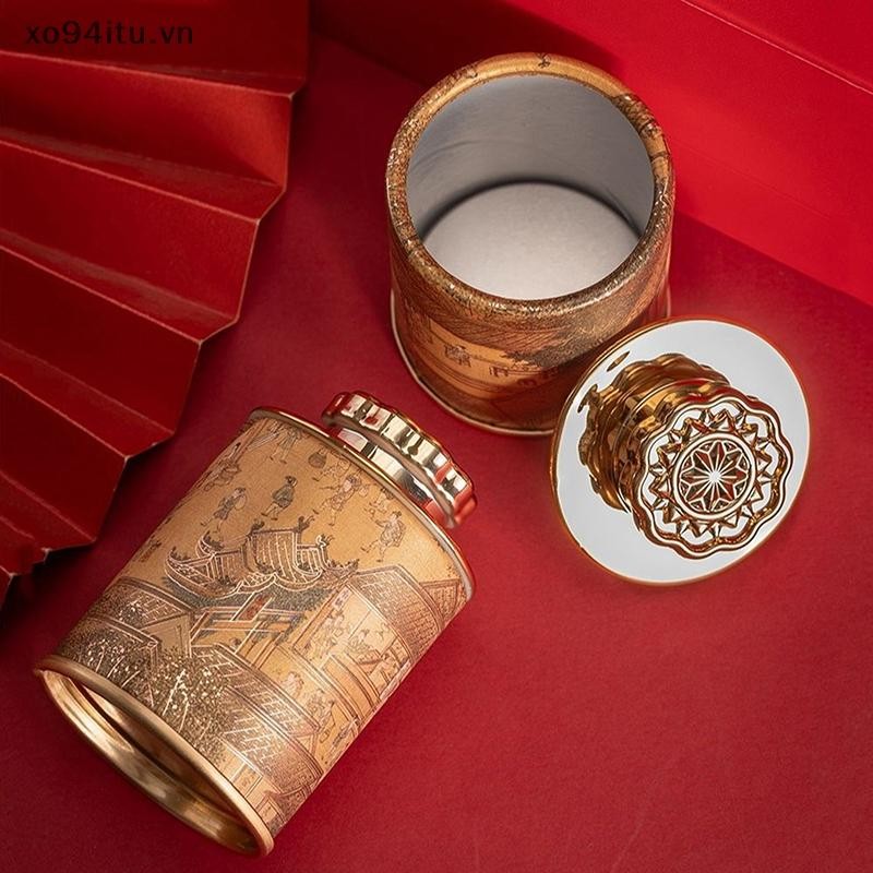 Xoitu Retro Trà Đen Trà Xanh Kín Hơi Mùi Cà Phê Caddy Tổ Chức Du Lịch Hộp Đựng Di Động Có Thể Kín Bình Trà Hộp Bảo Quản VN