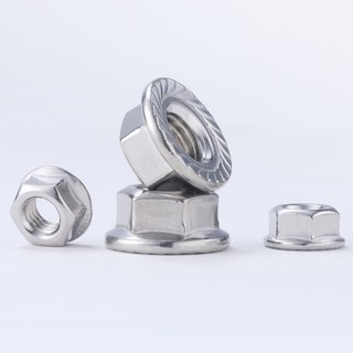 ((LXY) đai ốc, ecu liền long inox 316 (ê cu)/Đai ốc liền phẳng /Đai ốc mặt bích M3 / M4 / M5 / M6 / M8 / M10 / M12 / M14 / M16 (RM-VN-1)