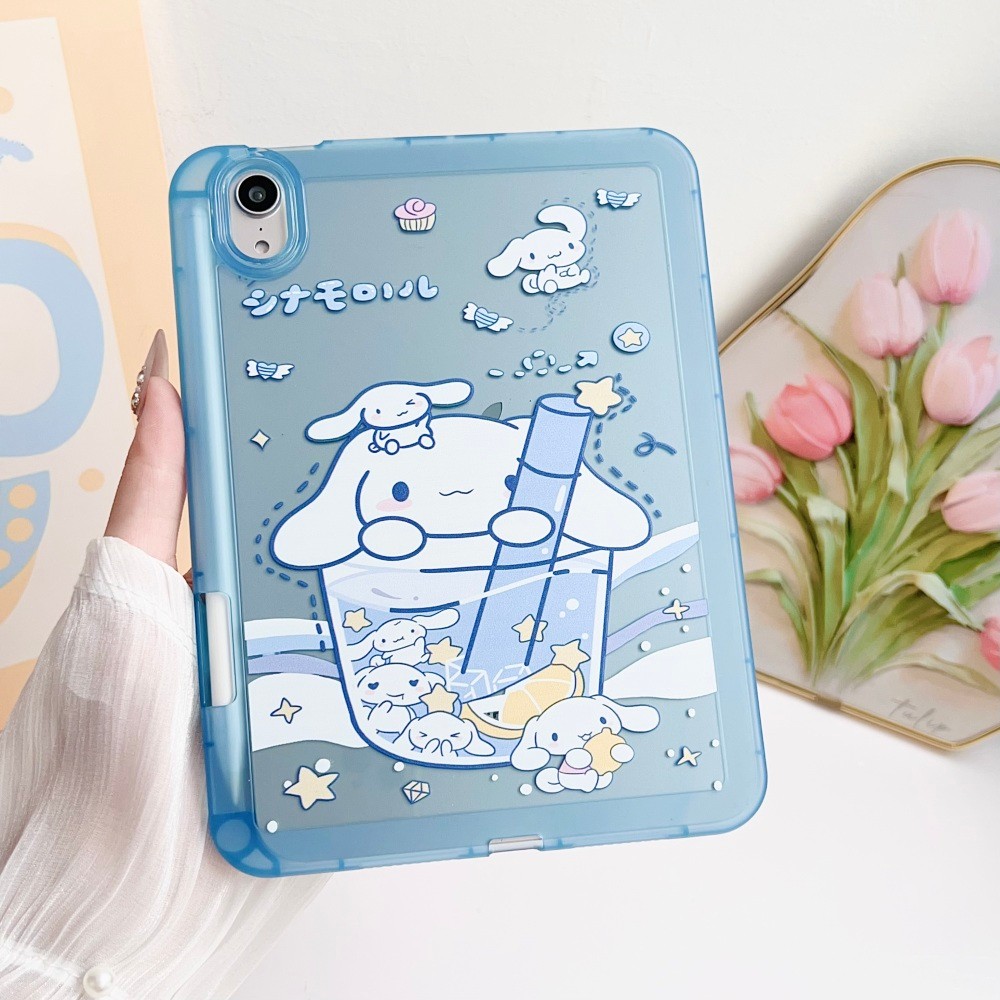 Vỏ Mềm Trong Suốt Họa Tiết LinaBell Cho IPad Mini 4 5 6 7 8 9 10 11 A16 Air2 Air3 Air4 Air5 10.9 "IPad10.2" Pro11 Air M2 M3 M4 Pro 11 13 2024 2025 Bao Khe Cắm Bút Chì