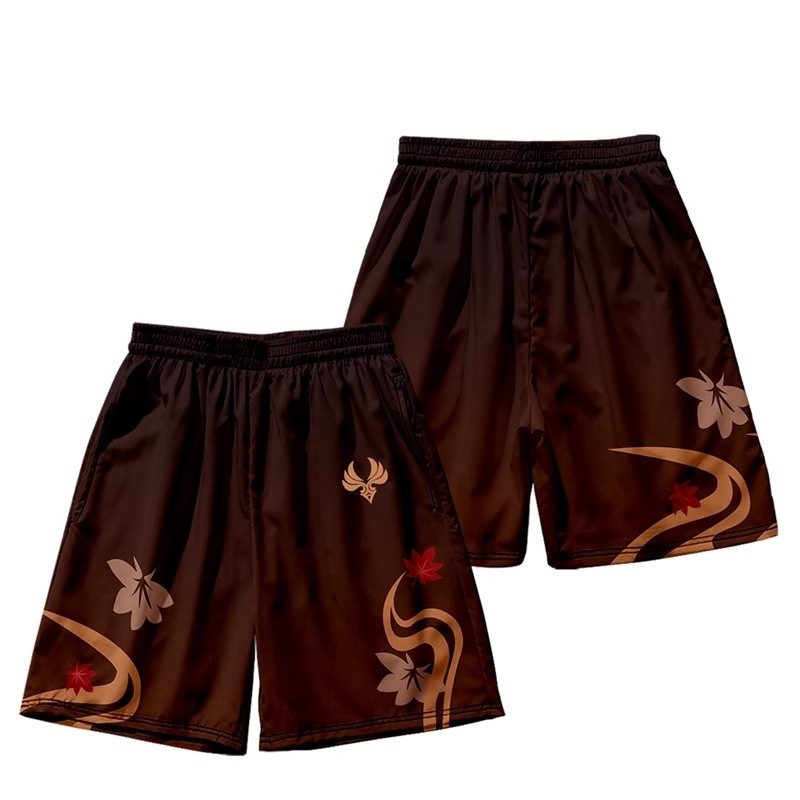 Quầnshort và áo hoodie Kaedehara Kazuha từ Genshin Impact - Áo thun tay ngắn, dáng rộng YB1