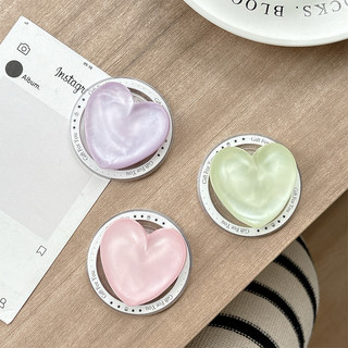 Sương Mù 3d Tình Yêu Tròn Từ Tính Giá Đỡ Điện Thoại Cho IPhone 16 15 14 13 12 Pro Max 14 Plus Có Thể Gập Lại Pop Ring Grip Co Giãn Để Bàn Đứng P3