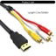 Cáp AV GODD Plug and Play Cáp HDTV sang 3RCA để truyền tín hiệu tốc độ cao Dễ sử dụng Thiết kế Bộ phát tín hiệu