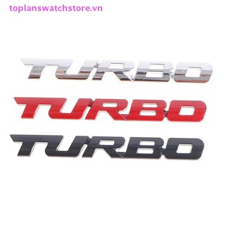 Toplanswatchstore 3D Kim Loại Chữ Turbo Xe Máy Biểu Tượng Huy Hiệu Miếng Dán Trang Trí Bên VN