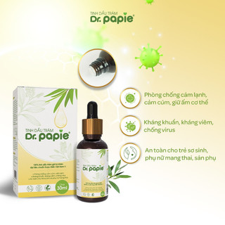 Tinh Dầu Tràm Gió Nguyên Chất Dr Papie Phòng Cảm Cúm, Cảm Lạnh, Giữ Ấm Cơ Thể Cho Bé Từ Sơ Sinh - 30ml