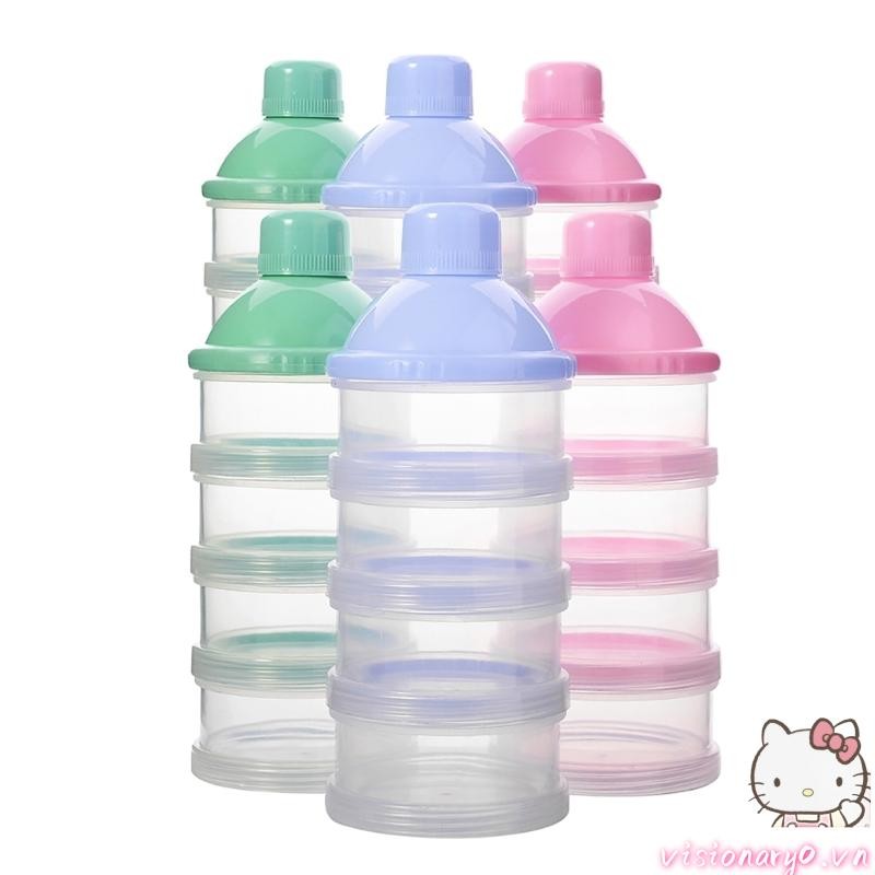 Vision Infant Formula Dispenser với 4 5 ngăn Hộp lưu trữ di động 70mm