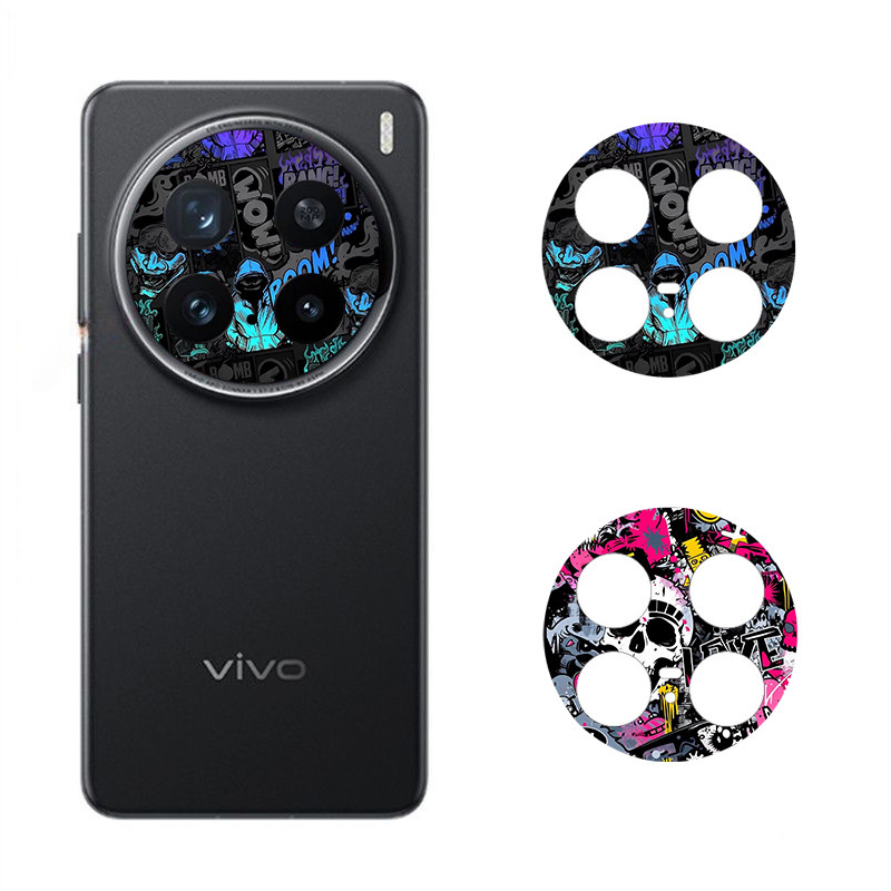 [Mua 1 Tặng 2] Dành Cho Vivo X300 Pro X200 X100 Ultra X200 Pro / Mini Micro Matte Giấy Mềm Miếng Dán Máy Ảnh Phim Graffiti Nhiều Màu Sắc Ống Kính Chống Cháy Chống Trầy Xước Bảo Vệ Camera