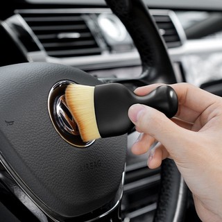 Chổi quét mini đầu cong sợi lông mềm dùng vệ sinh nội thất ô tô, bảng điều khiển, cửa thoát khí, làm sạch nhà ở SUNND