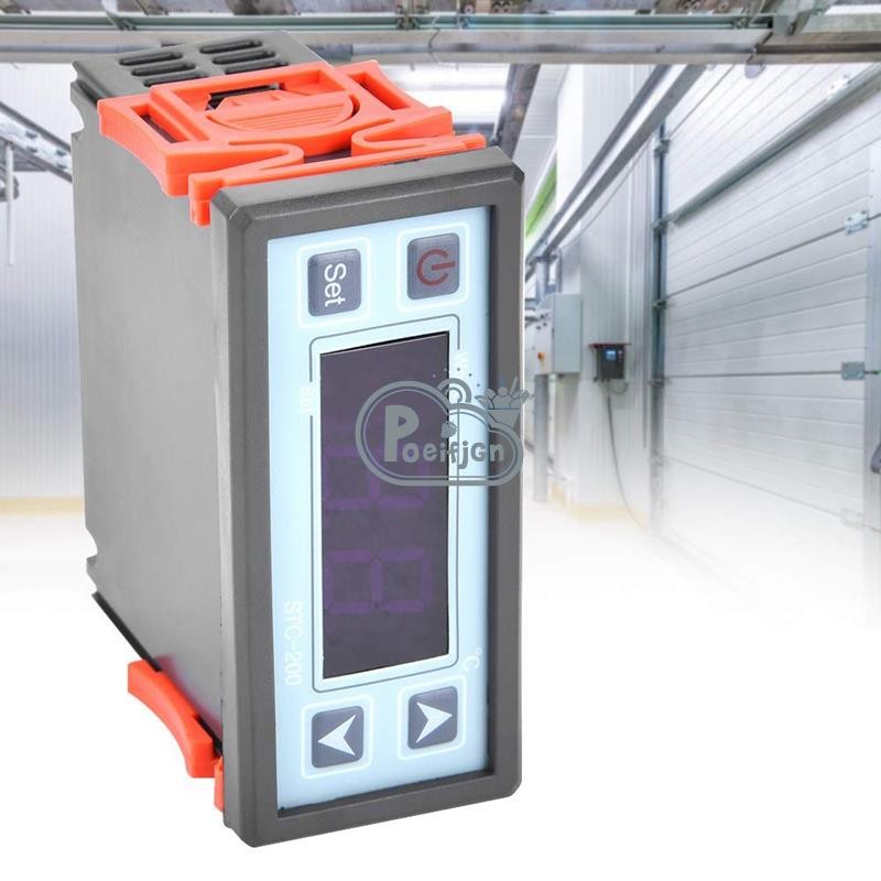 Bộ điều khiển nhiệt độ nhiệt kỹ thuật số STC-200 Bộ điều khiển sưởi ấm máy vi tính AC220V