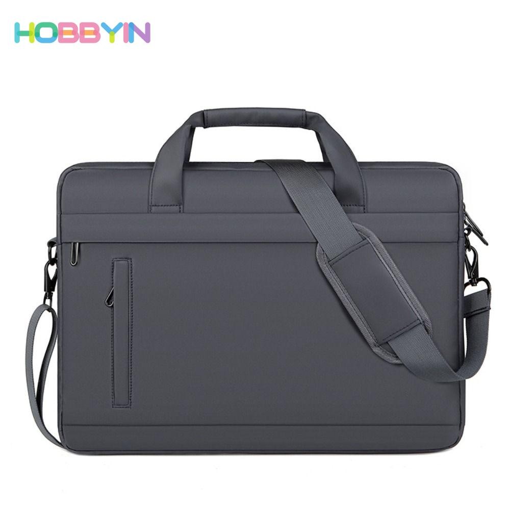 HOBBYIN Túi đựng máy tính xách tay 15 inch chống nước, túi đeo vai Messenger da cho nam, dùng văn phòng
