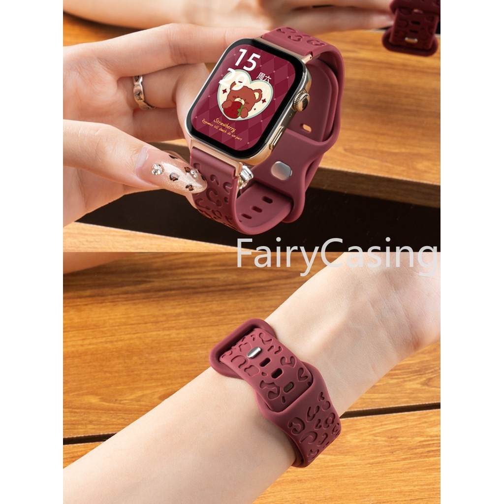 Dây đeo silicon in họa tiết da báo cho Huawei Watch Fit 3 Vòng đeo tay khắc cho Correa cho Huawei Fit3 Dây đeo đồng hồ thể thao Accesorios