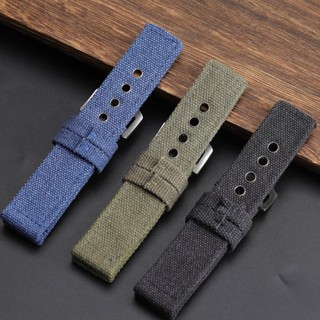 Dây đeo đồng hồ nylon vải màu xanh lá cây màu đen 20mm 22mm 24mm Dây đeo đồng hồ nylon đa năng dành cho nam nữ Vòng đeo tay Đồng hồ thể thao
