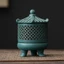 Lò đốt hương COCODECOVED, Bếp gỗ đàn hương bằng gốm sứ cổ điển, Phong cách cổ điển có nắp Hộp đựng hương liệu sáng tạo Phòng thu Yoga
