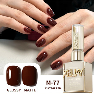 XEIJAYI Gel móng tay màu đỏ rượu cherry đậm 15ml, UV/LED, dùng cho nghệ thuật móng tại tiệm