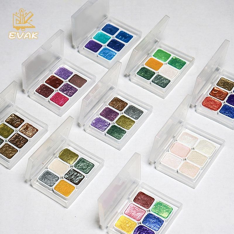Alittlesetrtu 1ml 6 Màu Ngọc Trai Series Hướng Dẫn Sử Dụng Màu Nước Sơn Nghệ Thuật Sơn Móng Tay Trang Trí Màu Nước VN