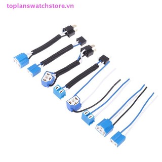 Toplanswatchstore H7 H4 Xe Tải Ô Tô Nữ Nam Gốm Pha Nối Dài Kết Nối Cắm Đèn Bóng Đèn Ổ Cắm Adapter 12V 4A VN