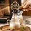 Shines 70 / 100ml Tay Cầm Gỗ Thủy Tinh Espresso Đo Cốc Sữa DIY Bình Đựng Cà Phê Ransparent Trong Suốt Bếp Đo Cốc VN