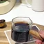 Shines 70 / 100ml Tay Cầm Gỗ Thủy Tinh Espresso Đo Cốc Sữa DIY Bình Đựng Cà Phê Ransparent Trong Suốt Bếp Đo Cốc VN
