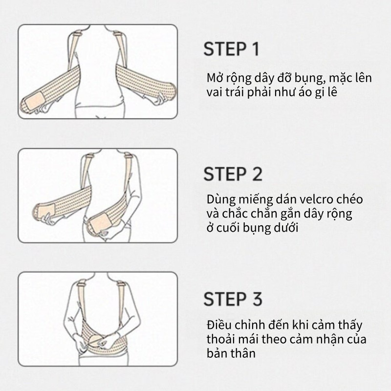 Đai đỡ bụng bầu，Đai nâng đỡ bụng bầu ，Thoáng khí và có thể điều chỉnh， Giảm đau lưng ，Chống Rạn Bụng
