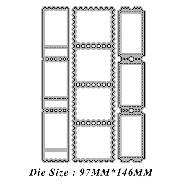 Tem Mẫu Kim Loại Khuôn Thép Carbon DIY Sổ Lưu Niệm Cắt Khắc Dập Nổi Mẫu 5176