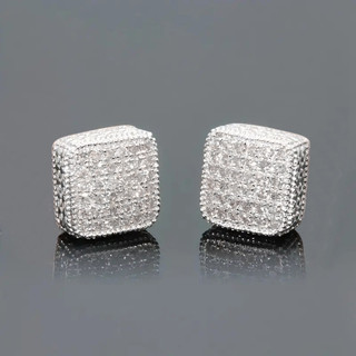 Bông tai zircon và bạc S925 thời trang đơn giản - Quà tặng hoàn hảo cho nàng