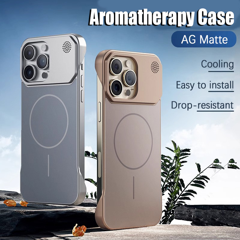 Ốp điện thoại từ tính hạt mịn tích hợp Bezel-Less iPhone 11 12 13 14 15 ...