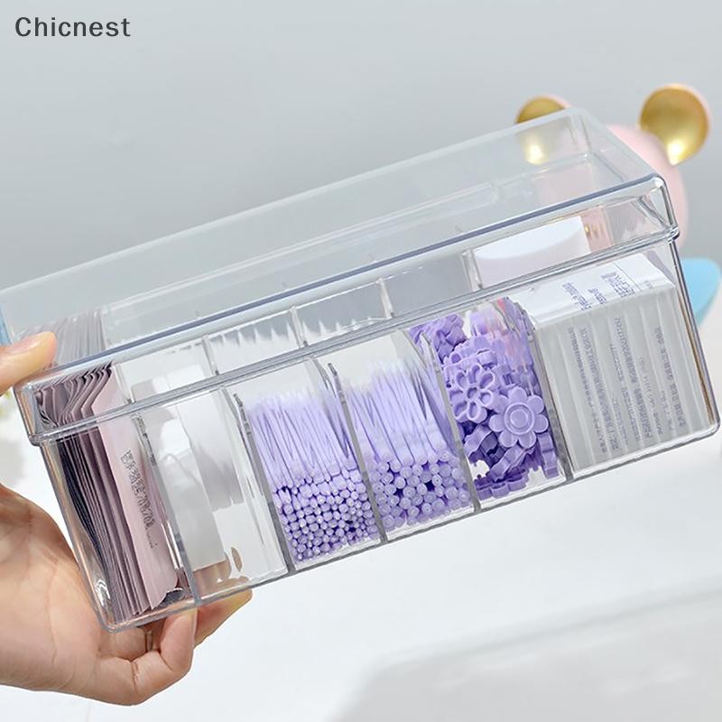 [Chc] Hộp lưu trữ dụng cụ lông mi dung tích lớn cho hộp đựng nhíp nối mi Hộp đựng dụng cụ trang điểm mỹ phẩm Phụ kiện mi [VN]
