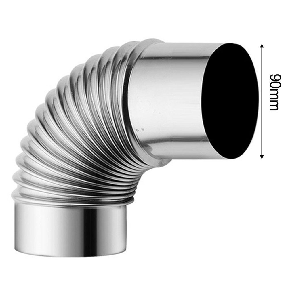 [Cosyh] Bếp Ống Flue Thép Ống Khuỷu Tay Mũ Mưa Ống Lót Chimney Flue Cho Bếp