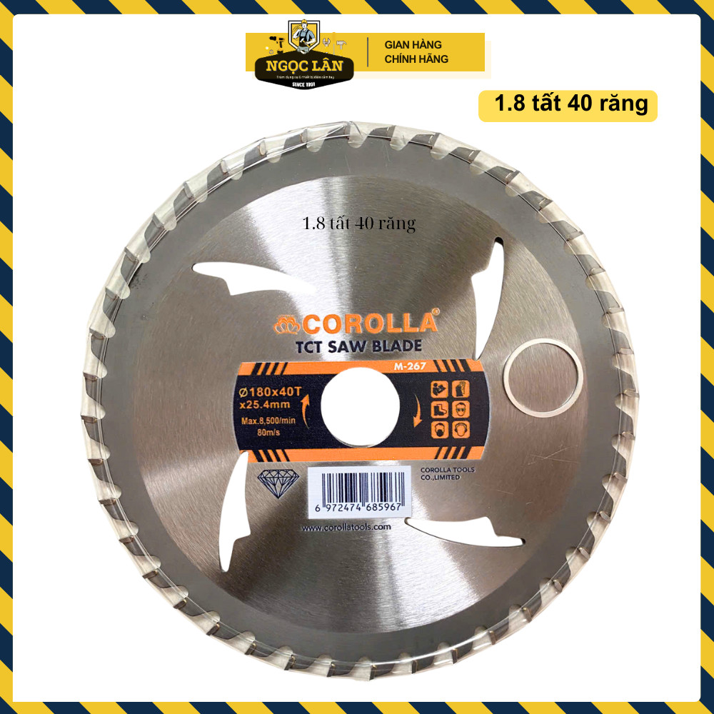Lưỡi cắt gỗ cưa gỗ cắt ván, lưỡi cắt cốp pha 1 tất Corolla 110x30Tx20mm A2 sắc bén cao cấp