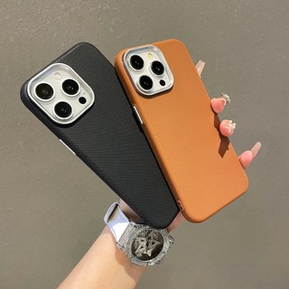 Phong Cách Kinh Doanh Sợi Carbon Ống Kính Kim Loại Màu Đen Xanh Dương Ốp Lưng Điện Thoại iPhone 17Promax 17Pro 17Air 11 12 13 14 15 16 Pro Max 15Plus TPU Mềm Chống Sốc Nam Vỏ Di Động