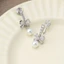 Bông tai ngọc trai nơ thời trang Bông tai nữ Zircon đa năng thanh lịch