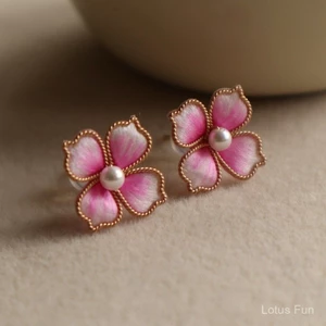 Không Vật Chất Văn Hóa Sáng Tạo Lụa Nhung Hoa Handmade Bông Tai Hoa Cung Điện Cổ Điển Hanfu Sườn Xám Cưới Cô Dâu Phụ Kiện Tinh Tế Thanh Lịch Bông Tai Mini
