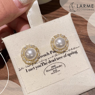 Khuyên tai nữ bông tai retro phong cách cổ điển nhẹ nhàng Larme accessories -KT0295
