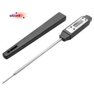Nhiệt kế thực phẩm kỹ thuật số đọc tức thì cho thịt nướng, nhà bếp, dầu, trà sữa, bia - Đen