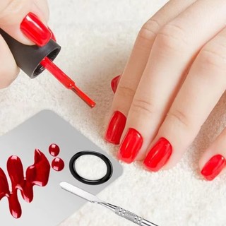 Bảng Trộn Trang Điểm Khay Trộn Thép Không Gỉ Thìa Dụng Cụ Trộn Kem Nền Móng Tay-Art