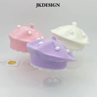 Mũ mùa thu đông JKDESIGN, Mũ beanie mềm mại và thân thiện với da bằng sợi Acrylic, Mũ beanie chống gió dày dễ thương cho trẻ em ngoài trời