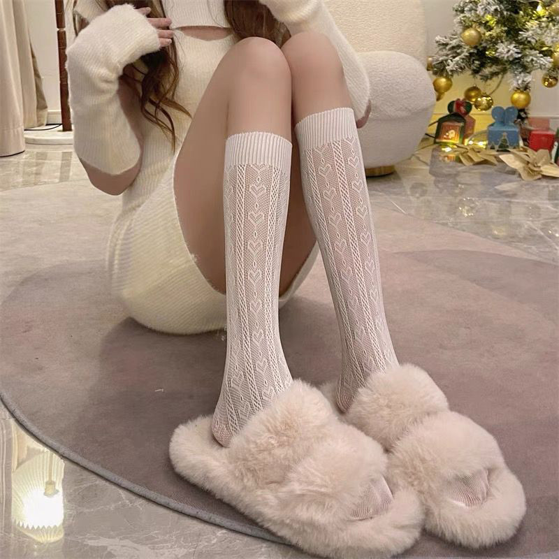 🔥Còn hàng🔥Tất ren lolita bắp chân  tất trắng, tất dài đến giữa bắp chân nữ jk