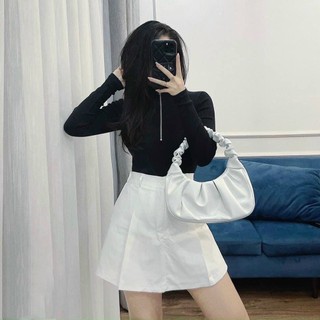 [Combo 2 quần] Quần Váy Nữ Xếp Ly Lưng Thun Co Dãn Có Quần Bên Trong Có Bigsize Cạp Cao, Quần Short Đùi Nữ đẹp vải kaki