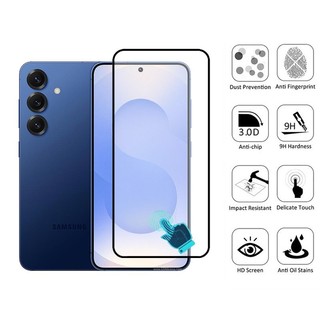 2 Chiếc Vân Tay Mở Khóa Phiên Bản Kính Cường Lực Bảo Vệ Màn Hình Cho Samsung Galaxy S25 S24 S23 Ultra Plus FE 5G 9D Kính Bảo Vệ Phim