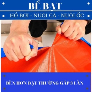Bể bạt nuôi cá ,tôm,ốc hàng dầy loại 1 _ may viền , đóng khoen sẵn, chống thấm nước, màu xanh cam. Size nhỏ