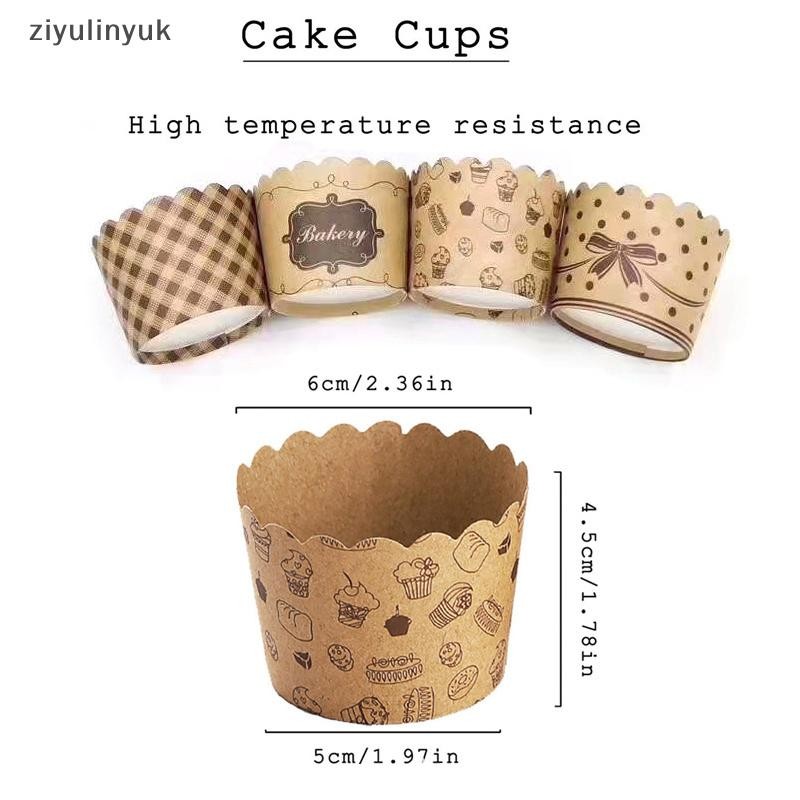 Ziyulinyuk 50 Chiếc Cupcake Giấy Cốc Bọc Bánh Khuôn Muffin Cupcake Lót Nướng Cốc EN